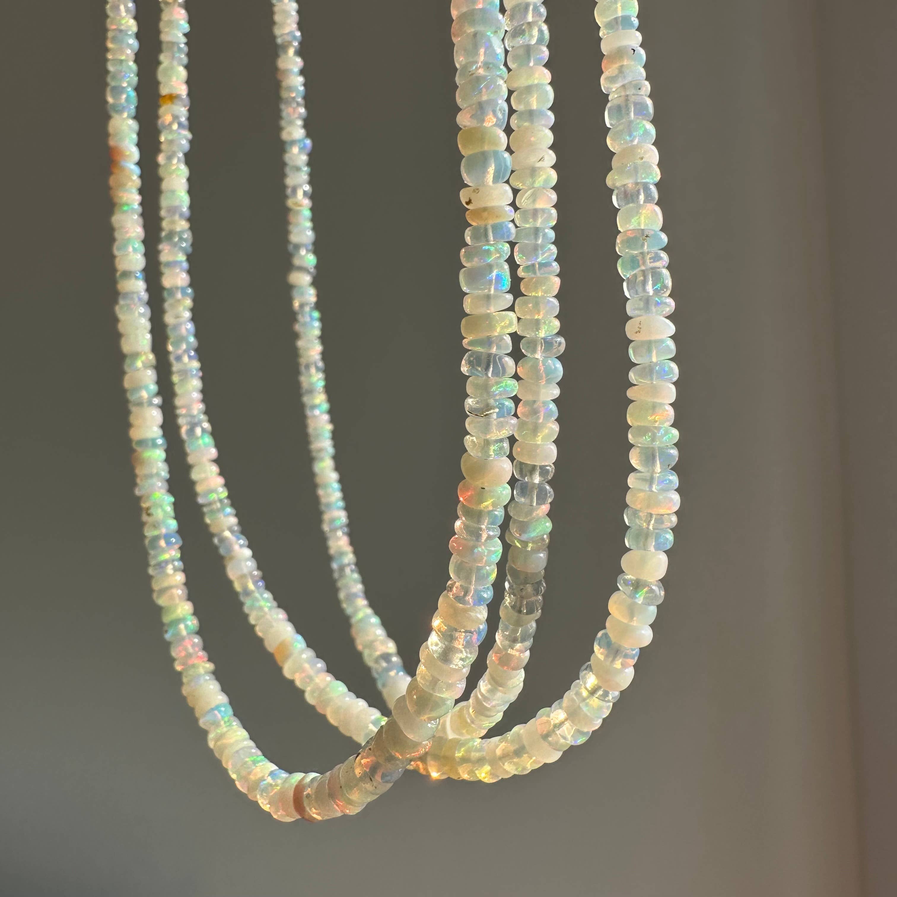 Anokhi Green Handmade Gemstone Necklace - Summer White Opal