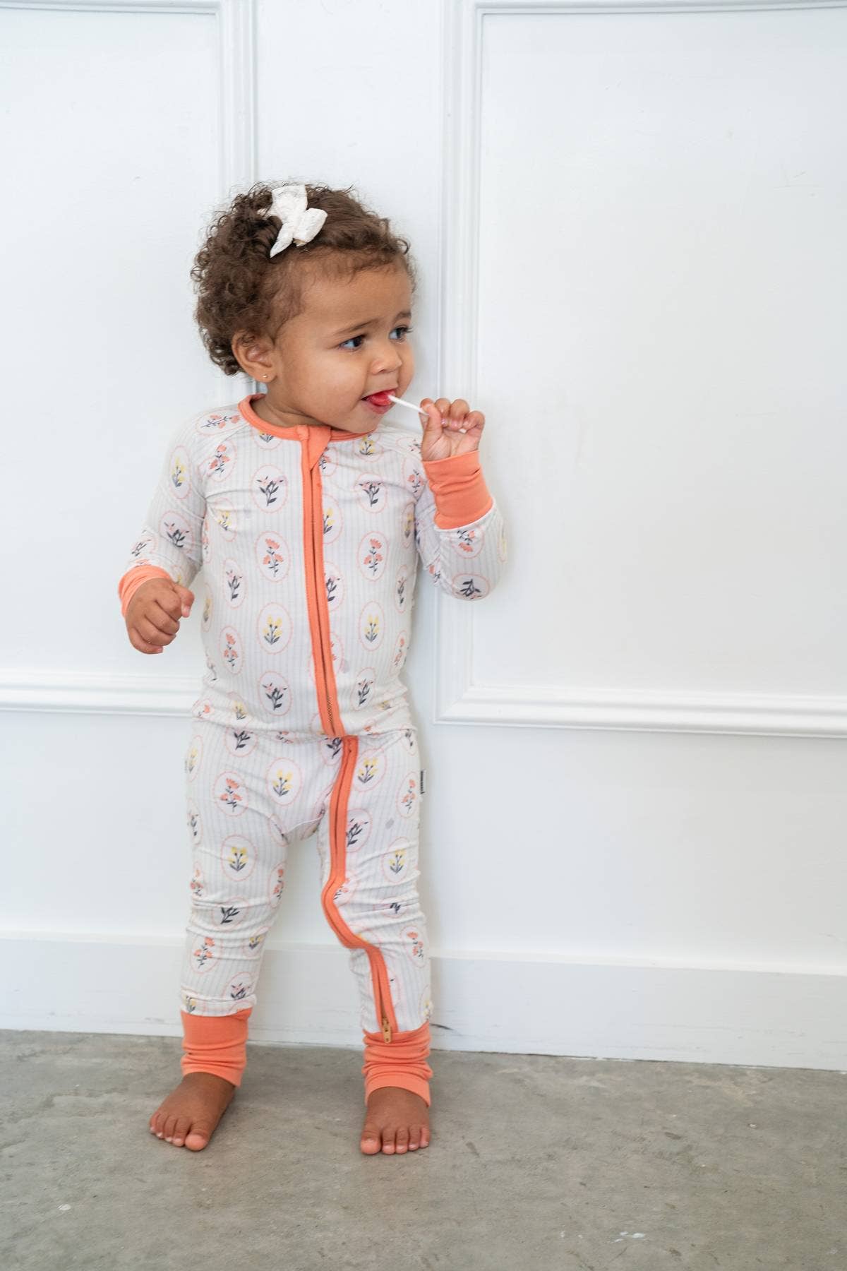 Boosh Baby Bamboo Convertible Romper - Floral Cottage