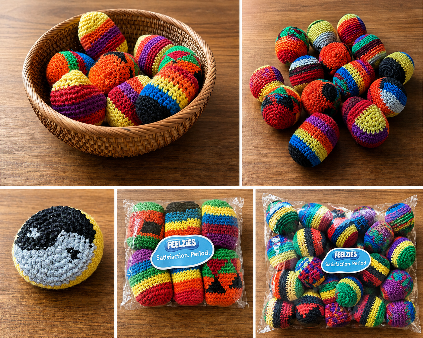 Feelzies - Competition Footbags – Assorted Hacky Sacks