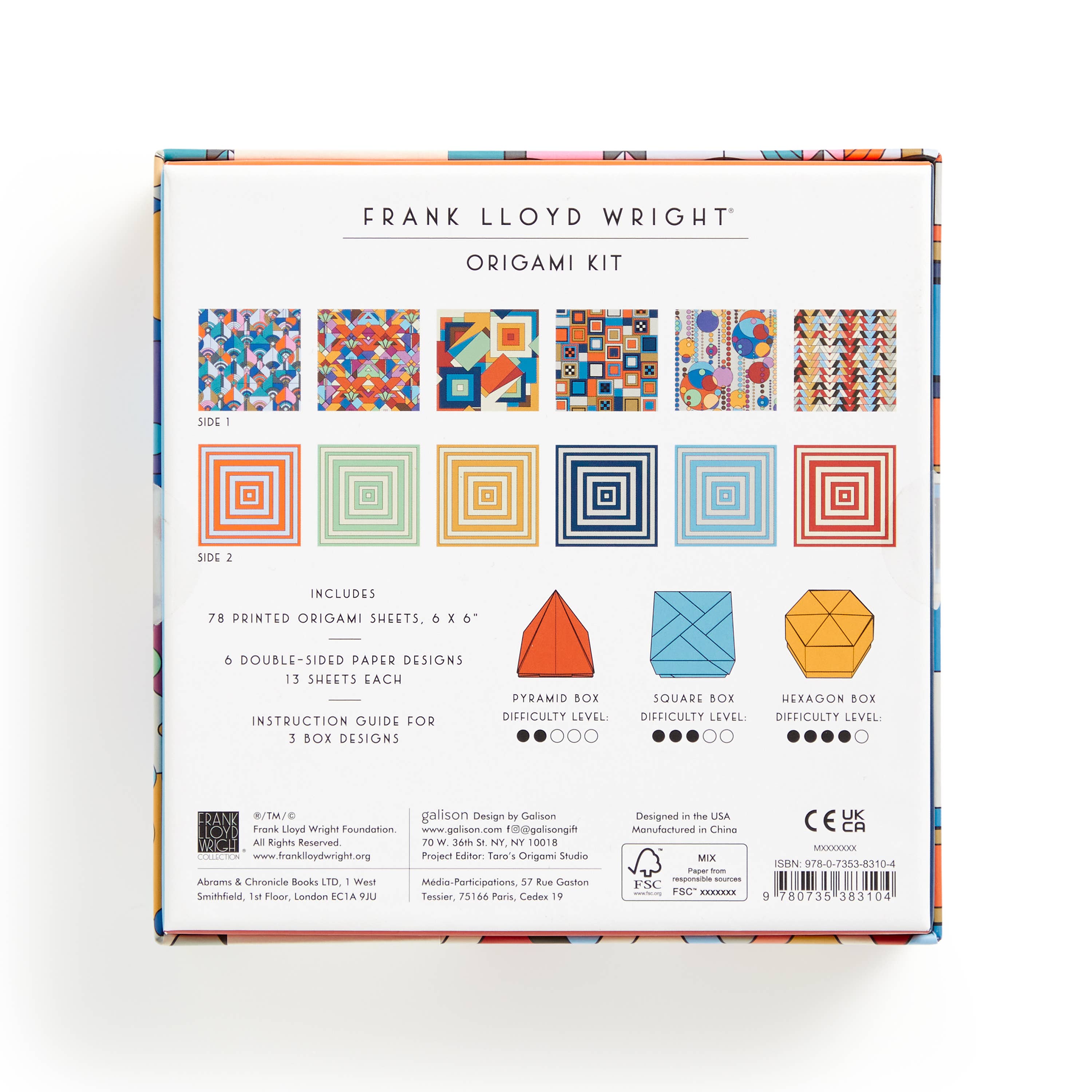 Chronicle Books - Frank Lloyd Wright Origami Kit