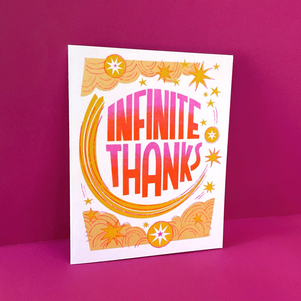 Pier Six Press Risograph Greeting Card - Infinite Thanks