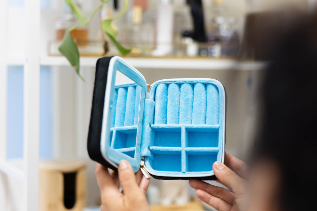 Living Royal Velvet Jewelry Zip Case - Composition Book