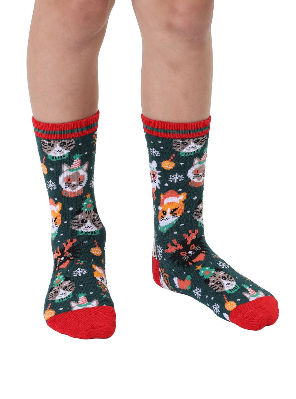 Living Royal Crew Socks - Festive Kitties (Kids)