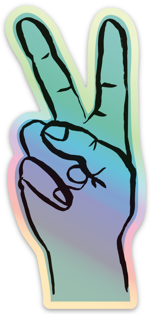 Pier Six Press - Peace! Holographic Vinyl Sticker