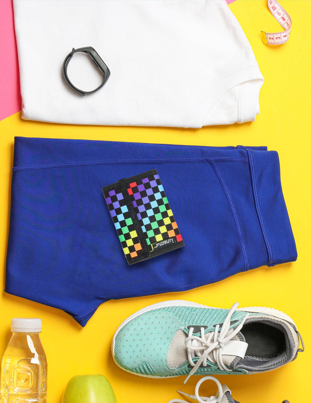Fydelity - RFID Bifold Wallet (Rainbow Check)