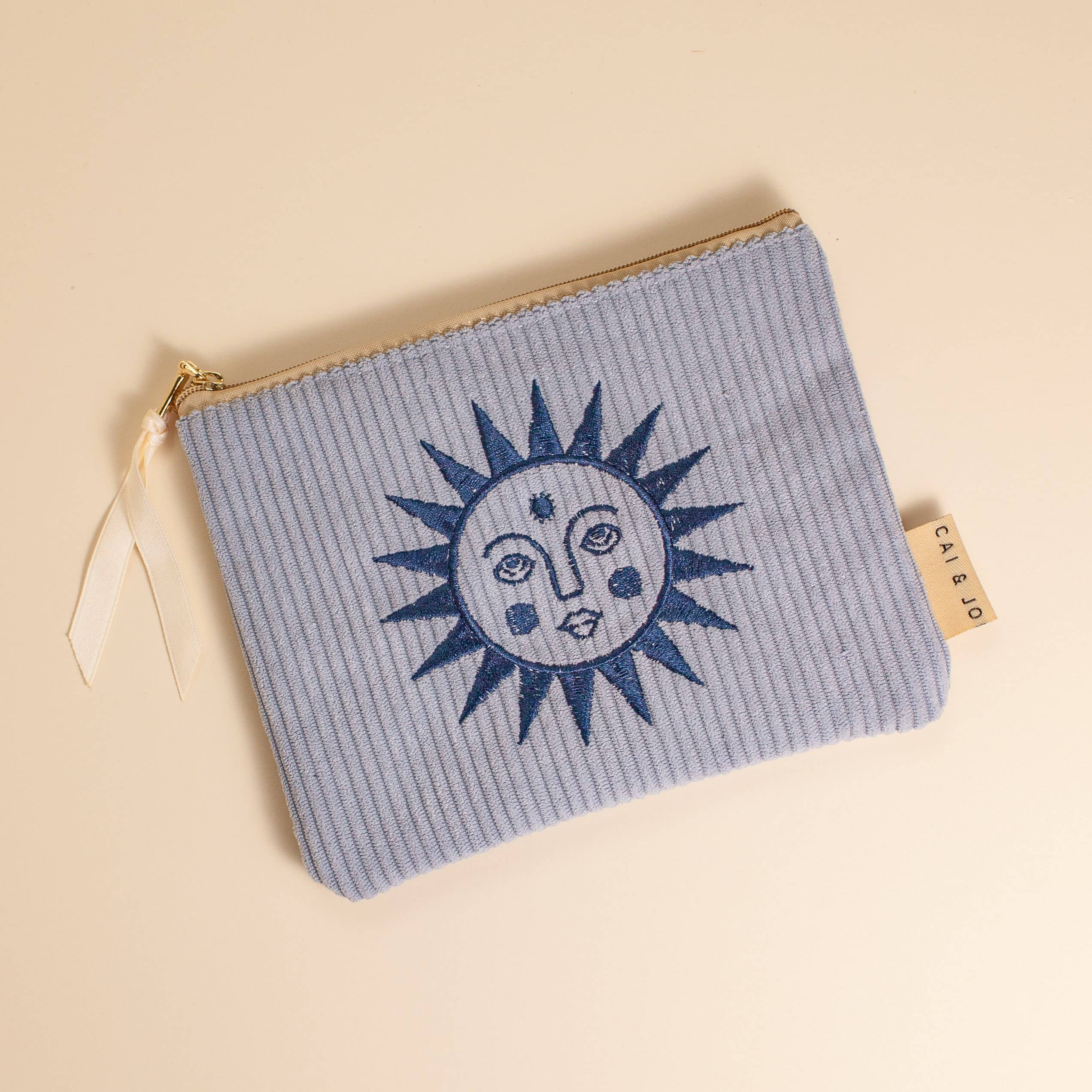 cai & jo USA - Corduroy Pouch (Seafoam Blue)