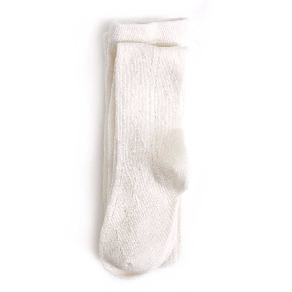 Little Stocking Co. Fancy Knit Tights - Ivory