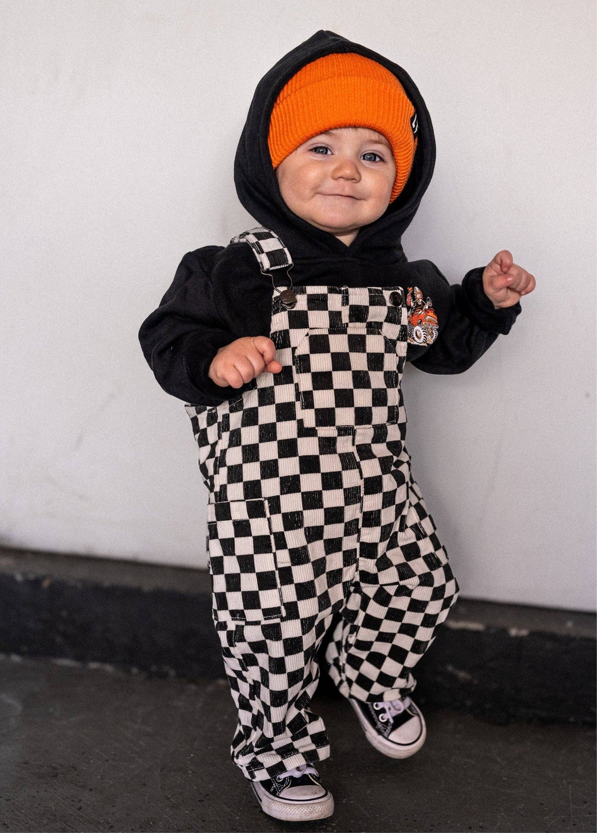 Little Trouble - Classic Checker Overalls