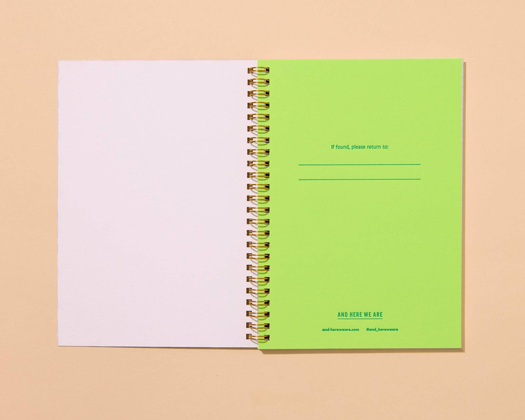 And Here We Are Spiral Notebook - Banana