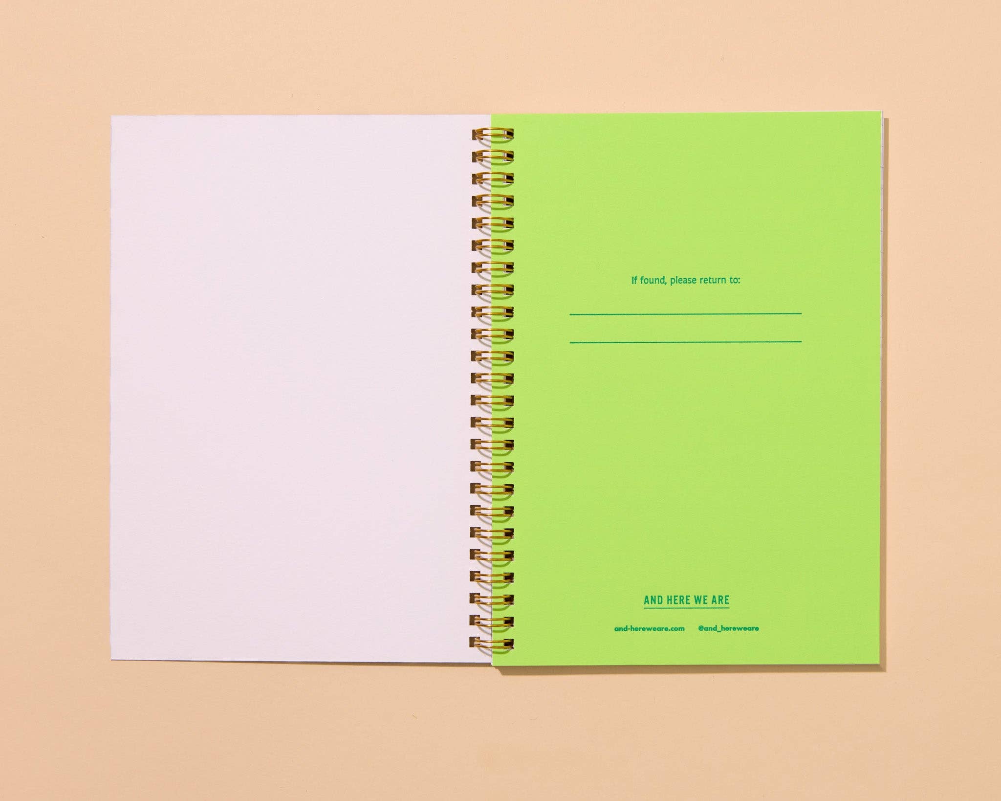 And Here We Are Spiral Notebook - Banana