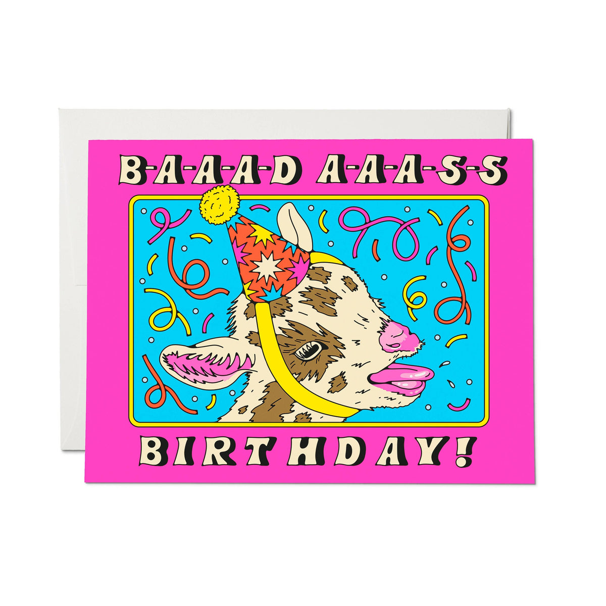 Red Cap Cards Greeting Card - Bad Ass Birthday