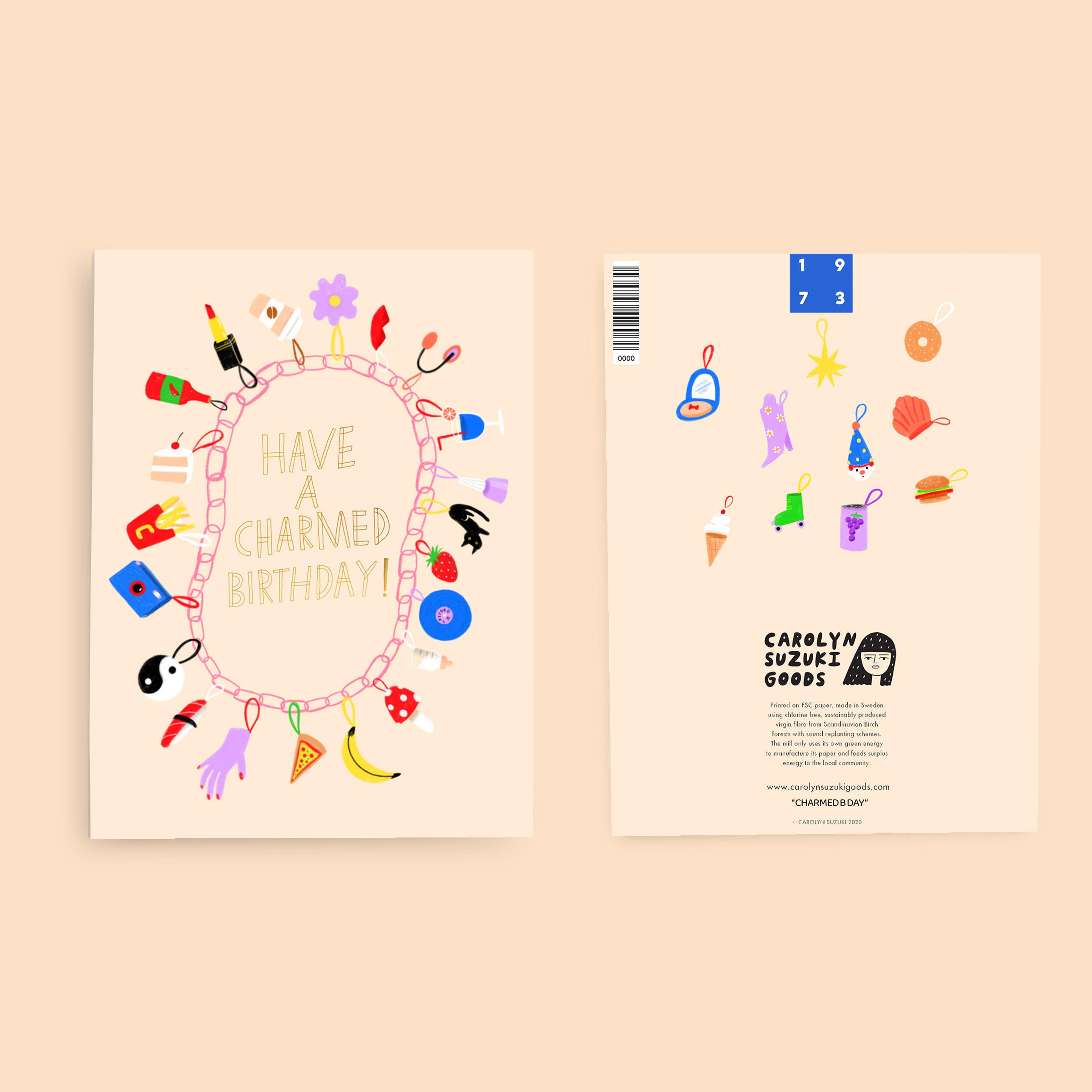 Carolyn Suzuki Birthday Card - Charmed Birthday