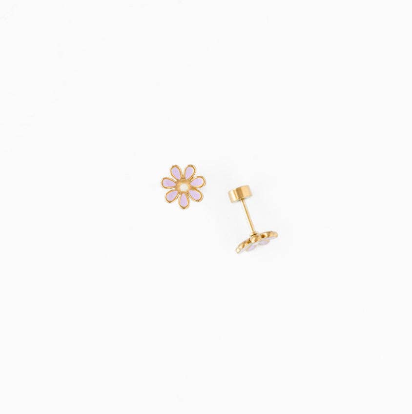 Pip Pop Post - Daisy Stud Earrings - White