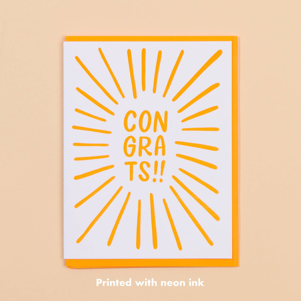 And Here We Are Greeting Card - Congrats