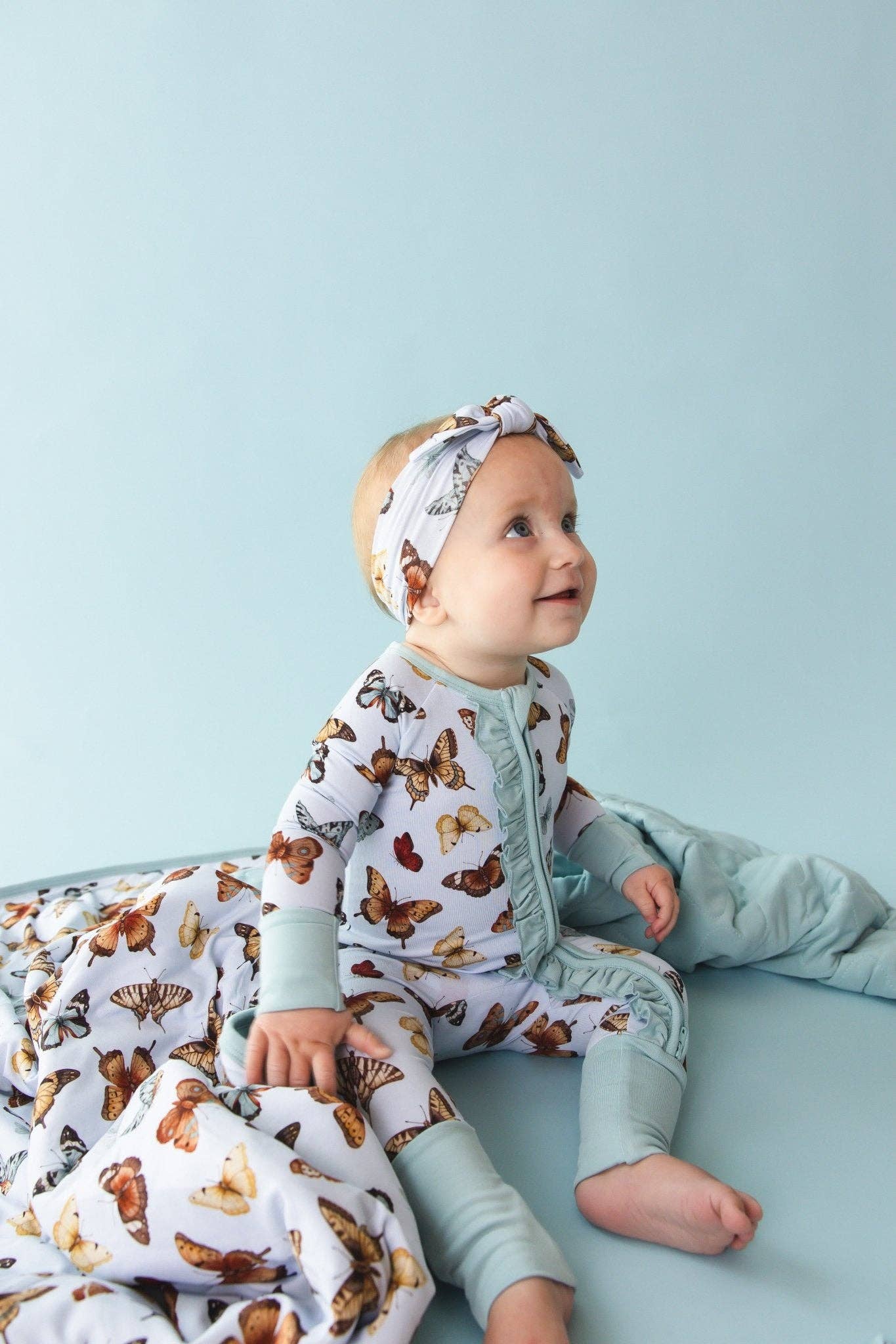 Jammie Session Bamboo Romper - Butterfly Kisses