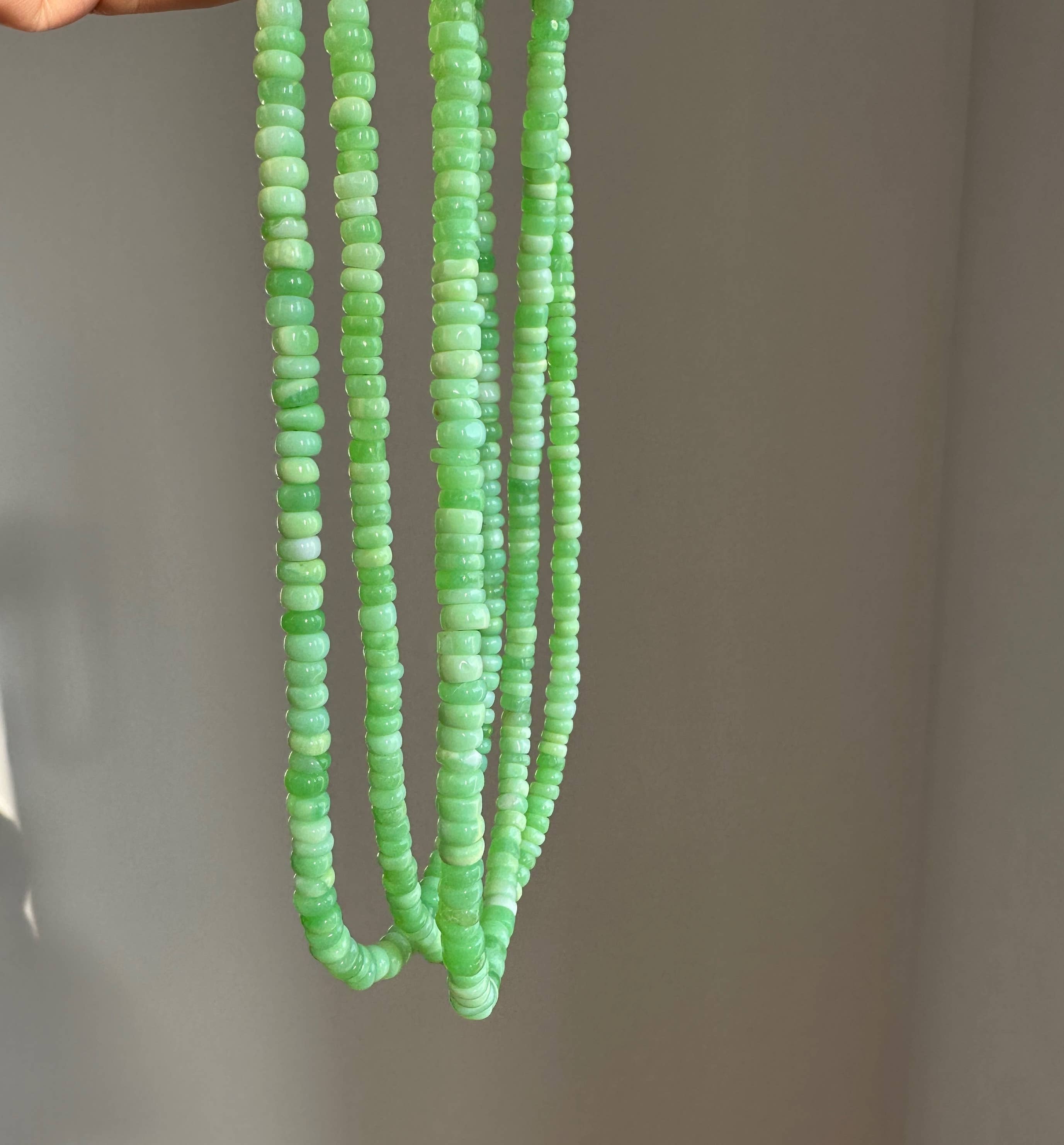 Anokhi Green Handmade Gemstone Necklace - Bright Green Neon Opal