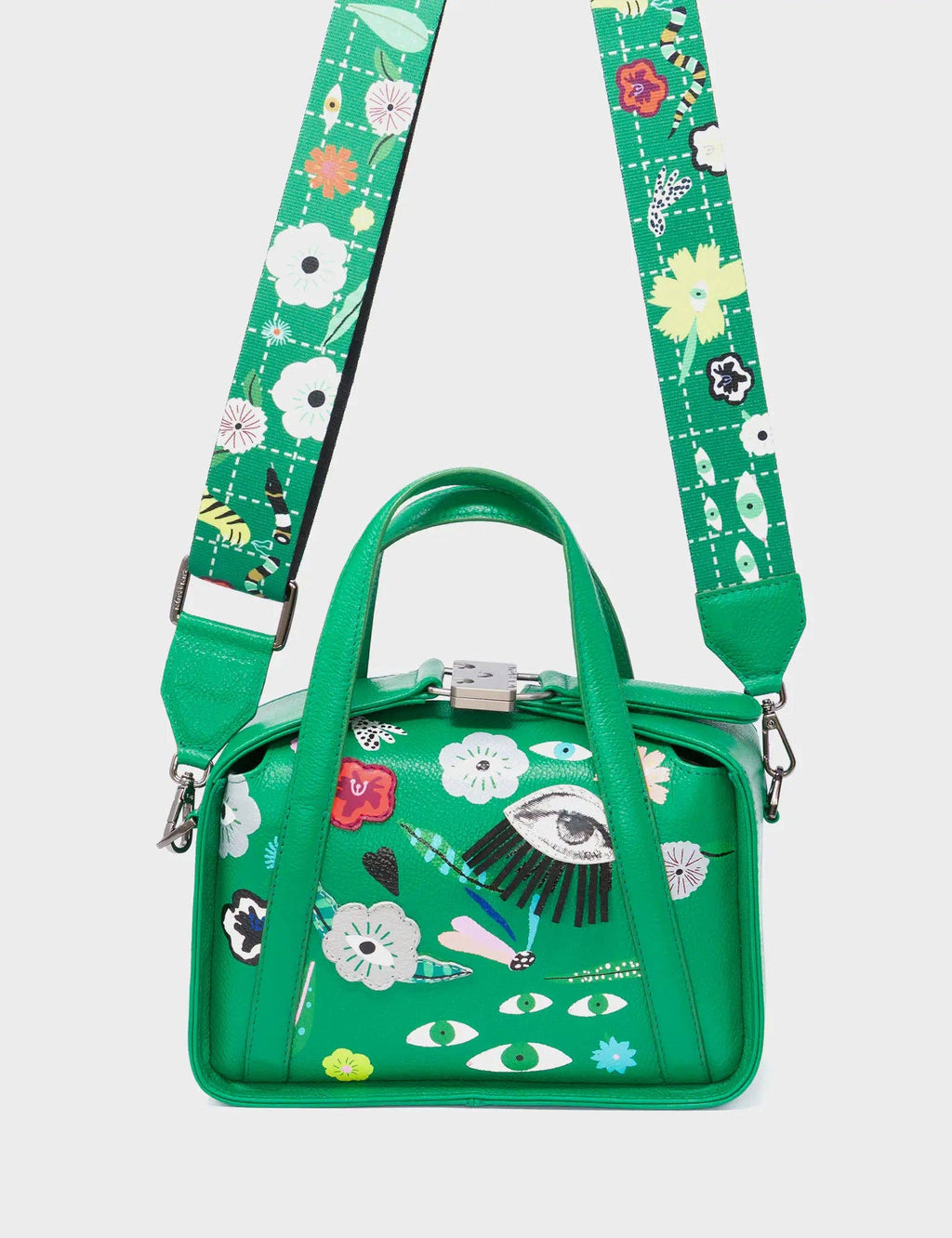 Min & Mon - Benji Small Crossbody Irish Green Leather Bag - Floralia Design