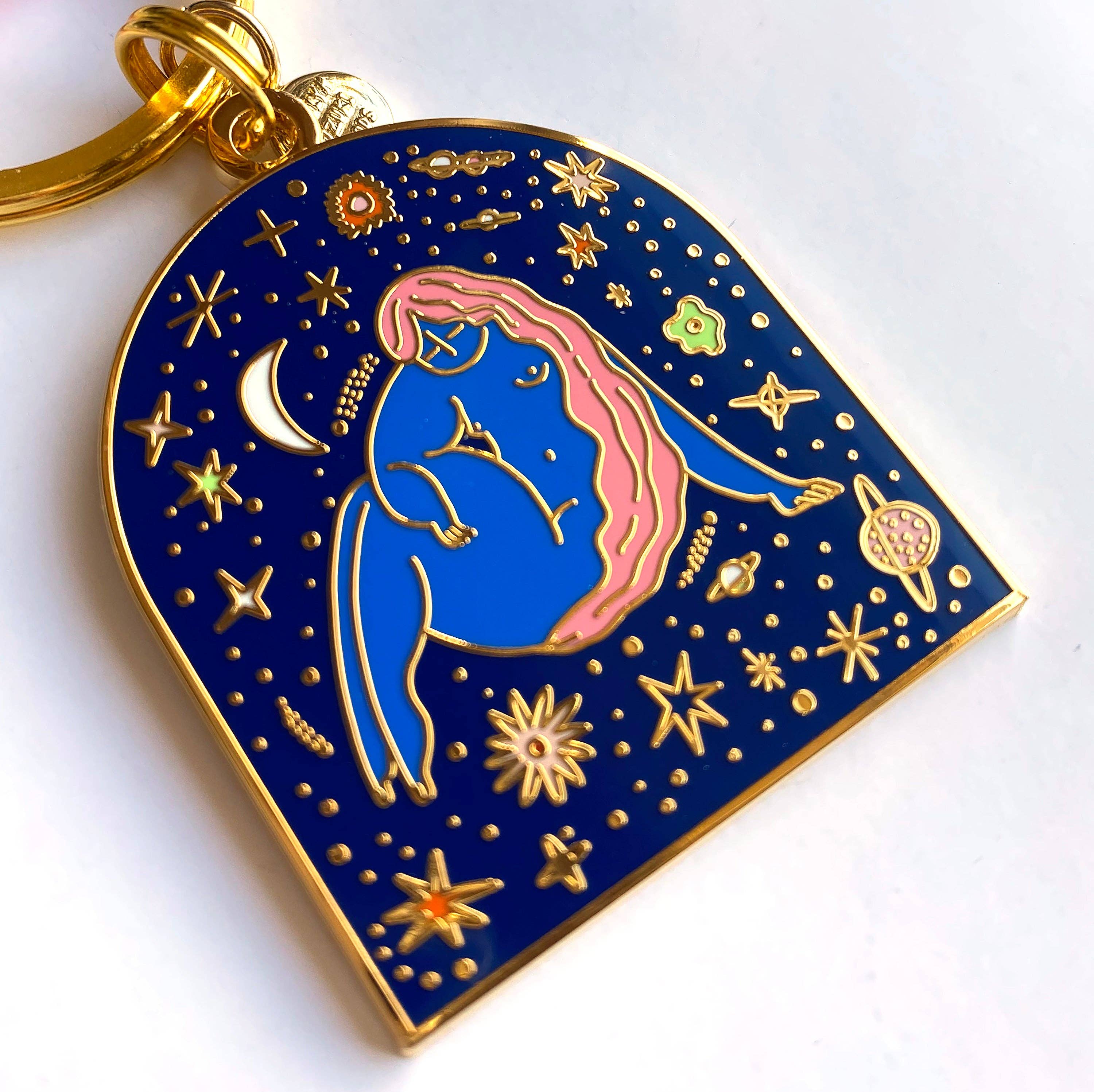 Carolyn Suzuki Keychain - Cosmic Goddess