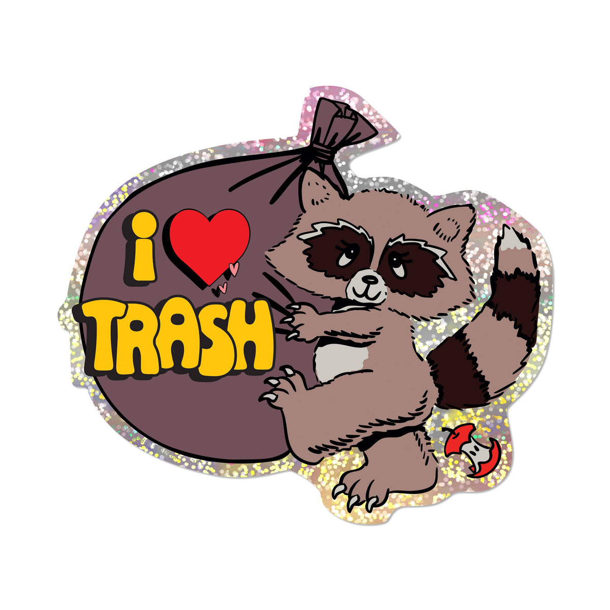 Red Cap Cards - I Love Trash Sticker