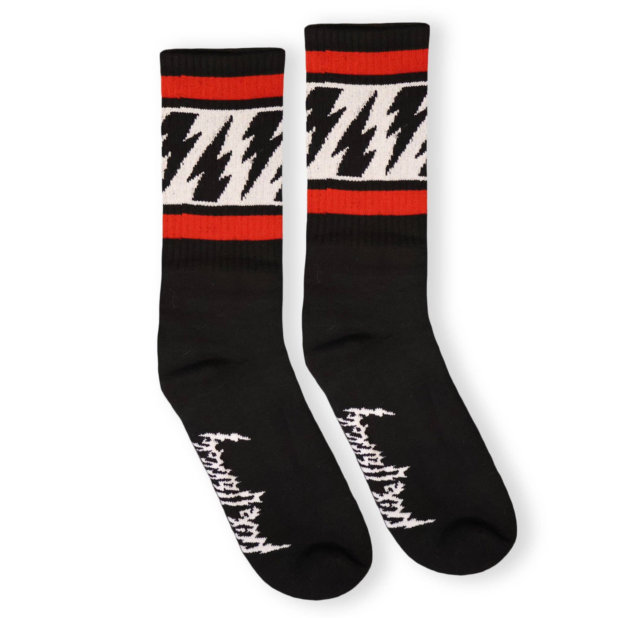 SOCCO Socks - Mike Vallely Lightning Bolt Socks (Black)