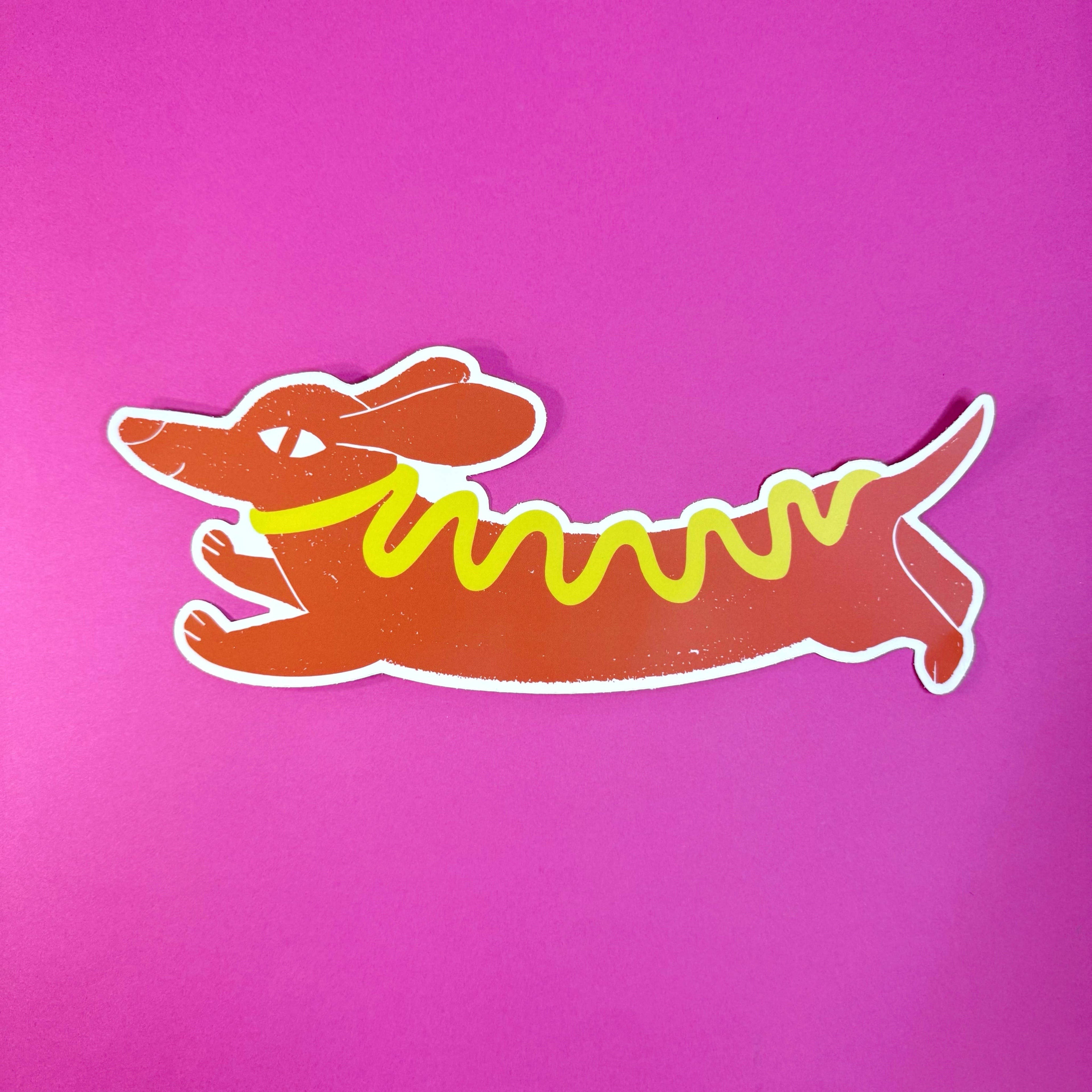 Pier Six Press - Hotdog Dog XL Vinyl Sticker
