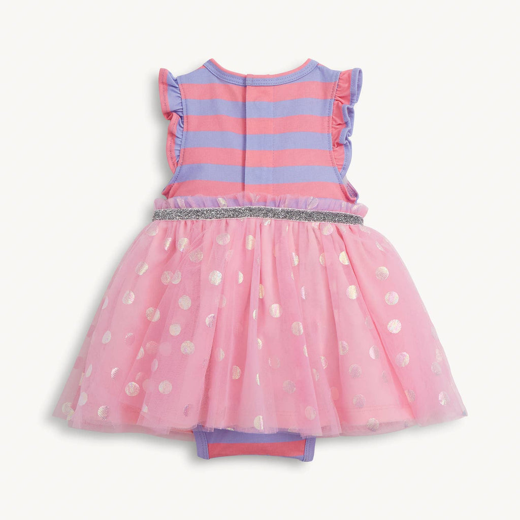 Magnetic Me Tutu Bodysuit Dress - Pink Shells