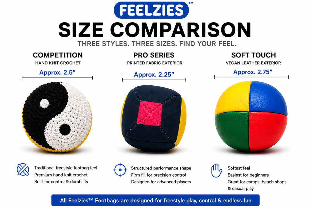 Feelzies - Competition Footbags – Assorted Hacky Sacks