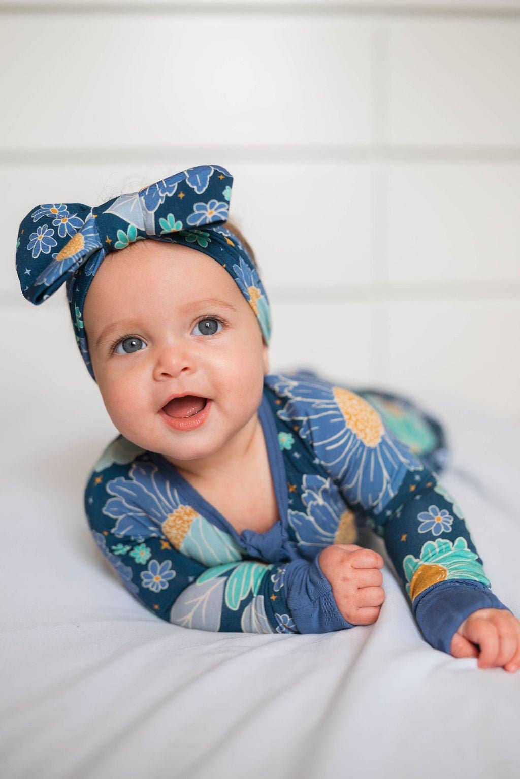 Jammie Session Bamboo Romper - Bluepsie Daisy