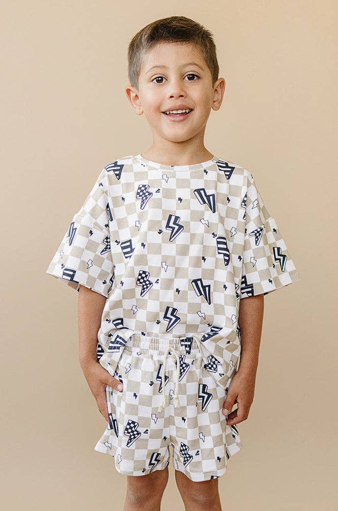 Lucky Panda Kids Shorts Set - Summer Bolts