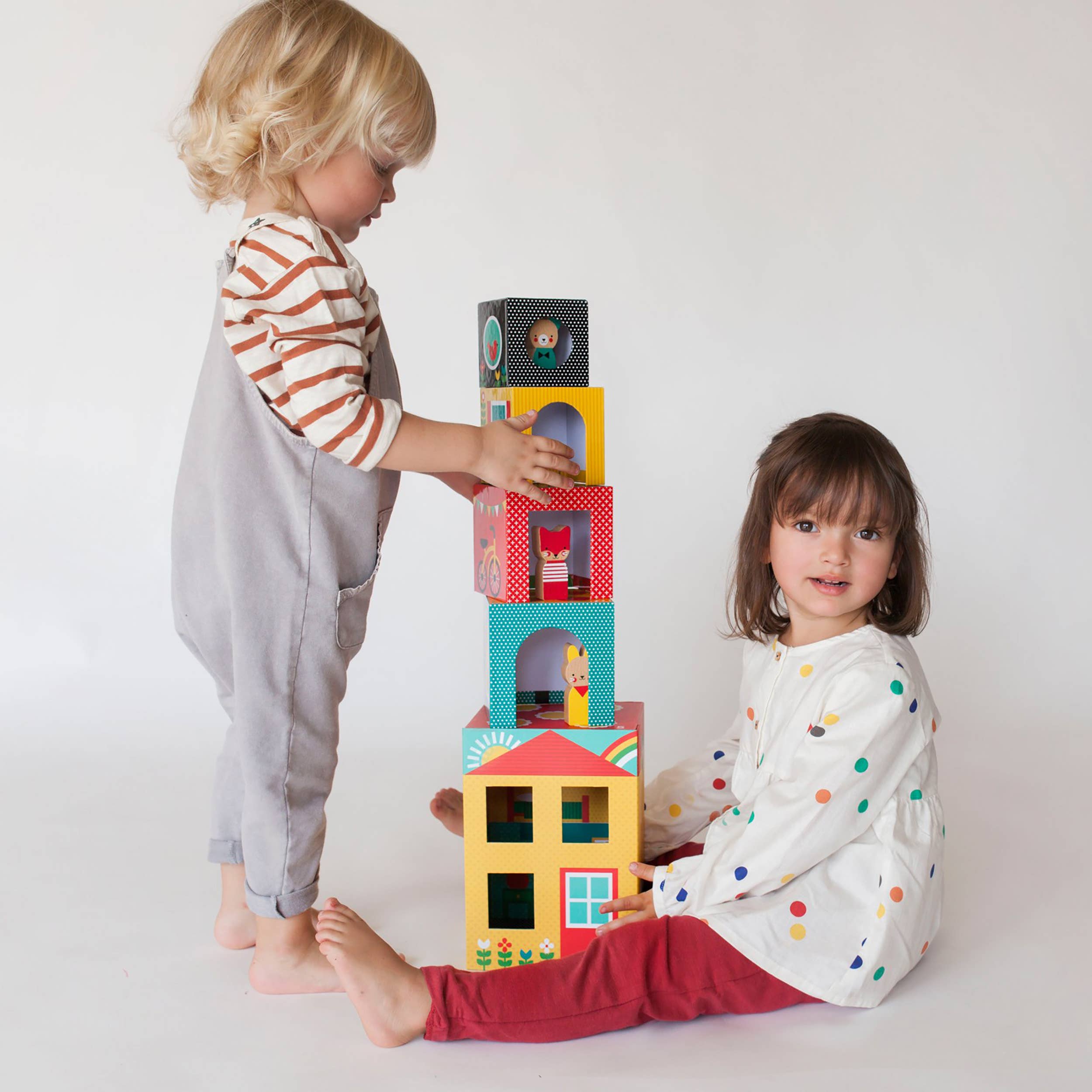 Chronicle Books - Peek-A-Boo House Stacking Blocks Play Set