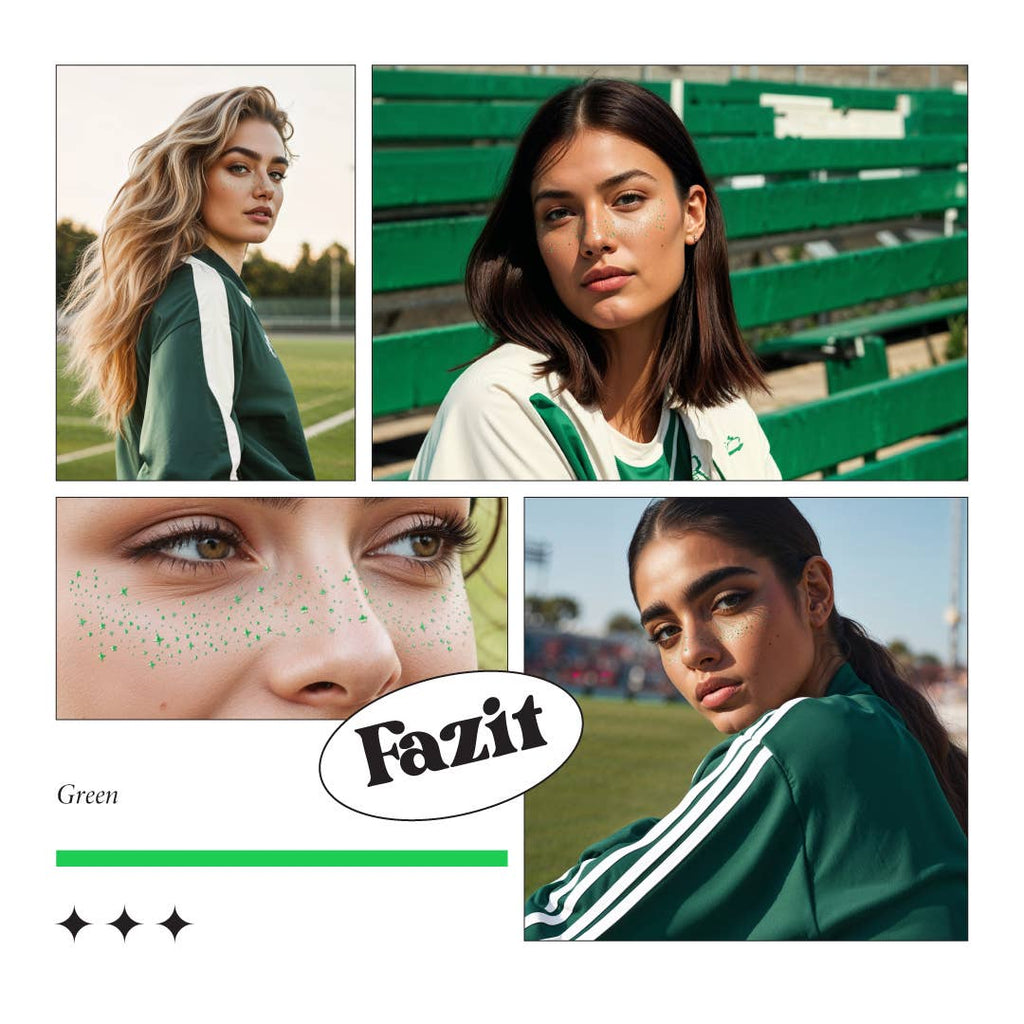 Fazit - Team Spirit Green Glitter Makeup Patches