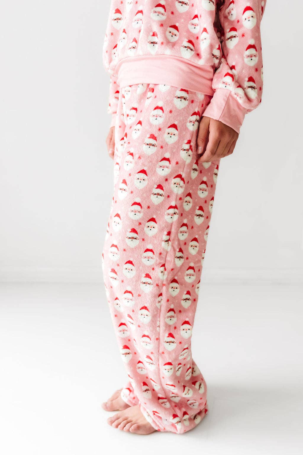 Macaron + Me - Stretch Plush Pants - Vintage Santa Pink (Final Sale)