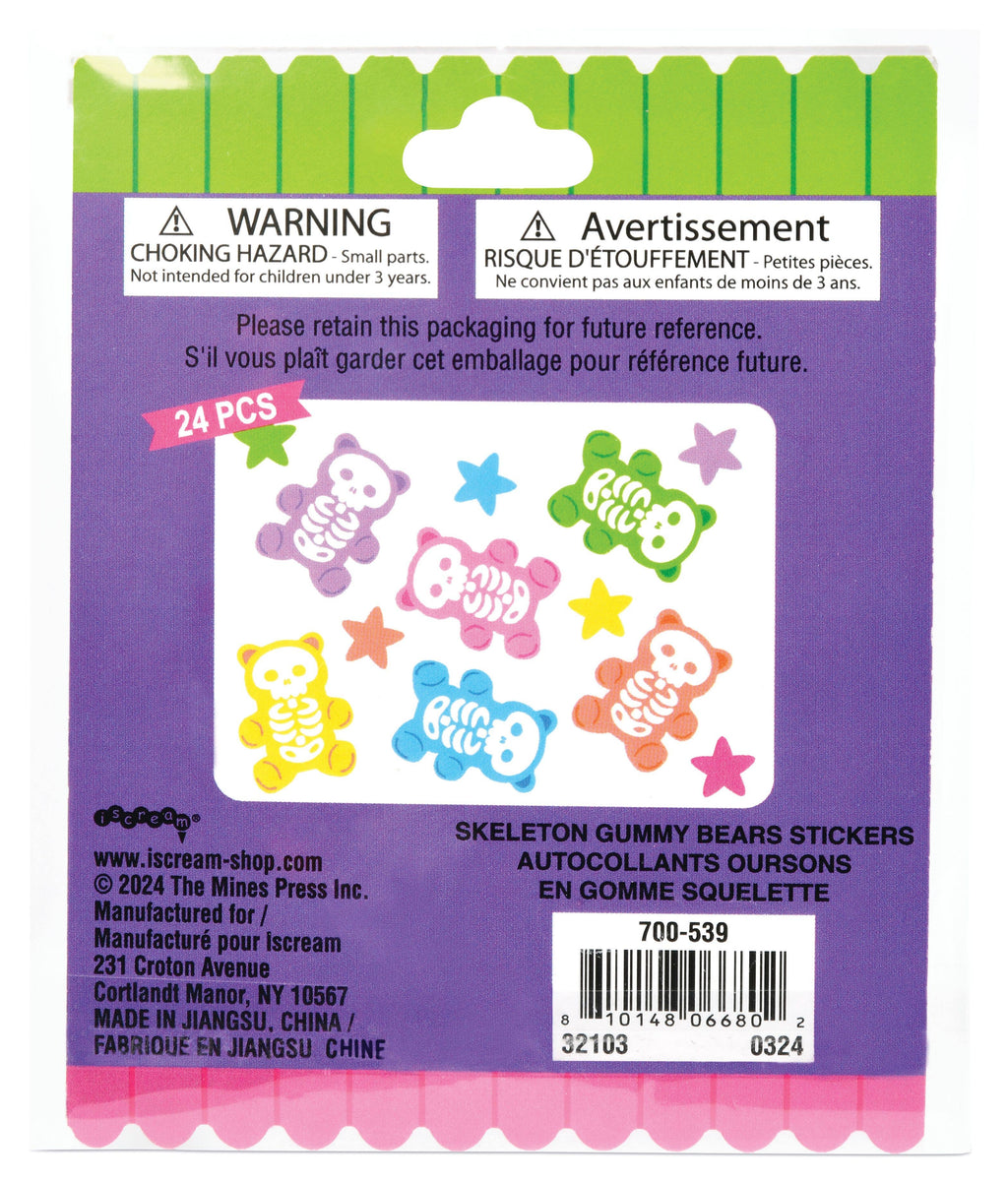 Iscream - Skeleton Gummy Bears Stickers - Halloween