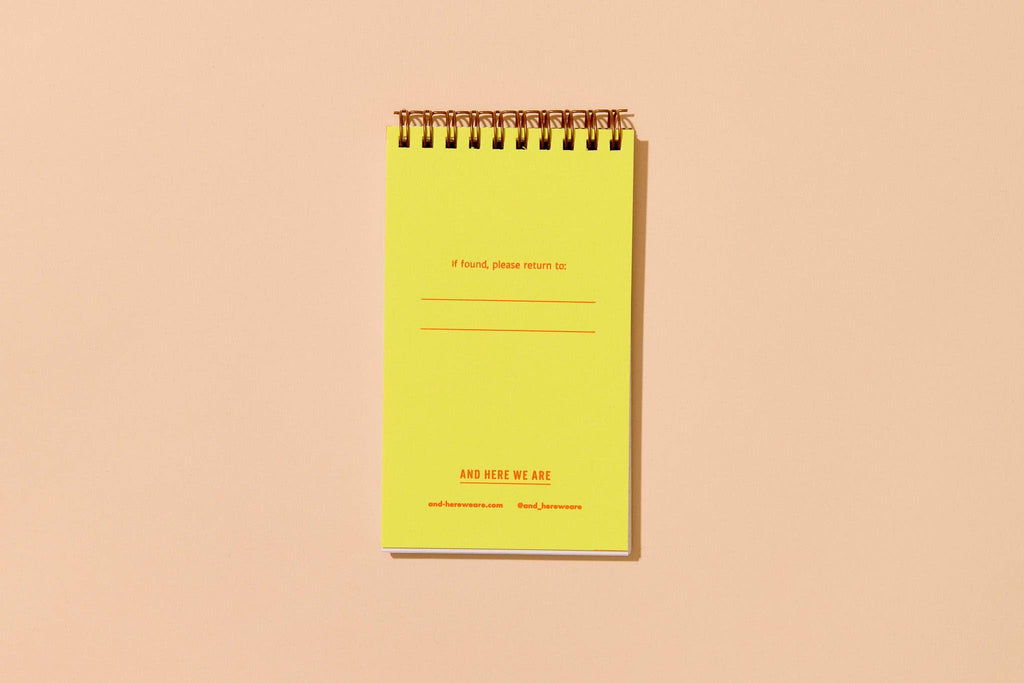 And Here We Are Spiral Notebook - Red Hearts