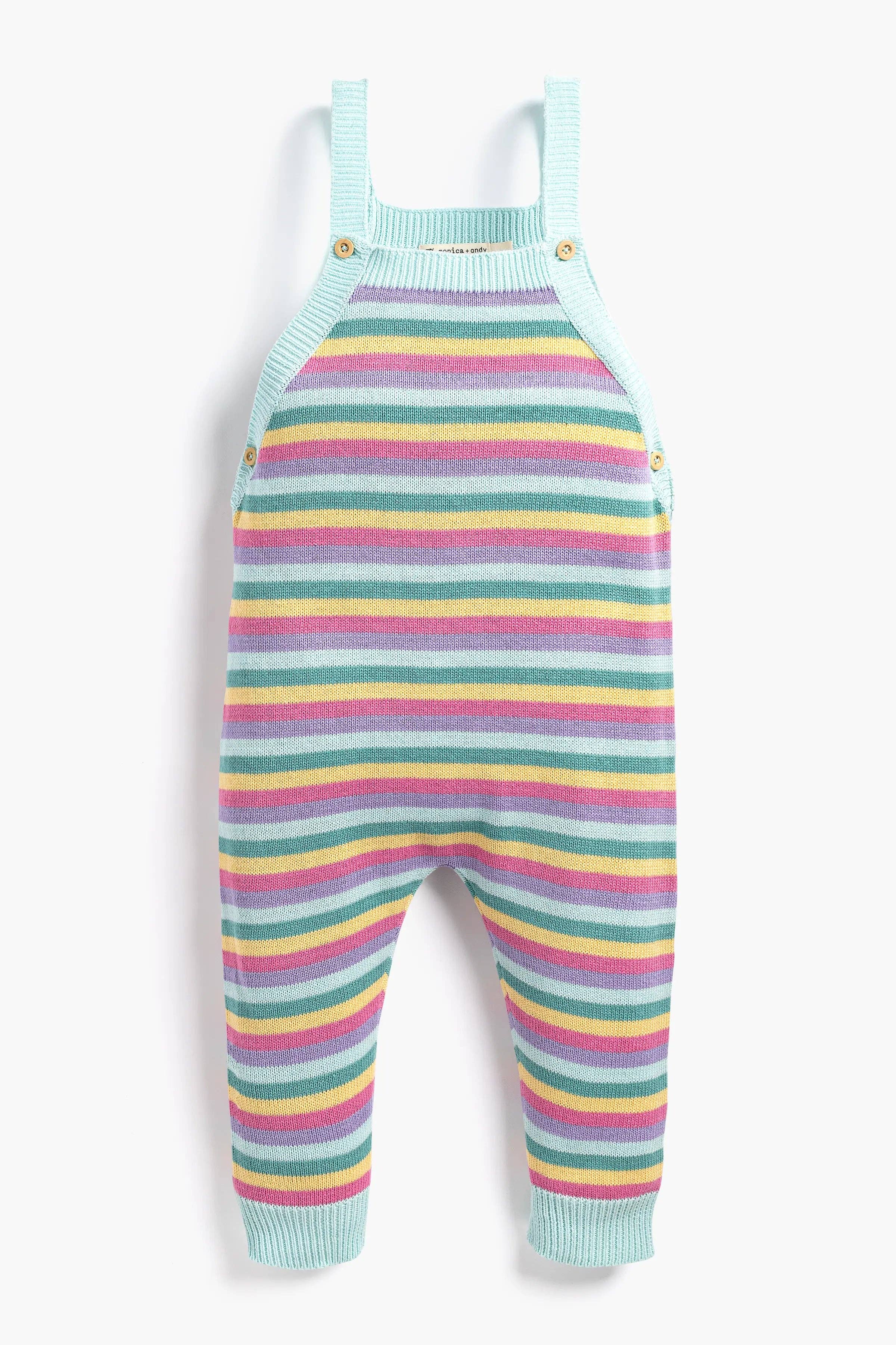 Monica + Andy Knit Overalls - Winter Stripes