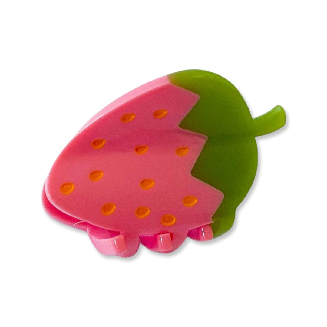Jenny Lemons Hair Claw Clip - Mini Pink Strawberry