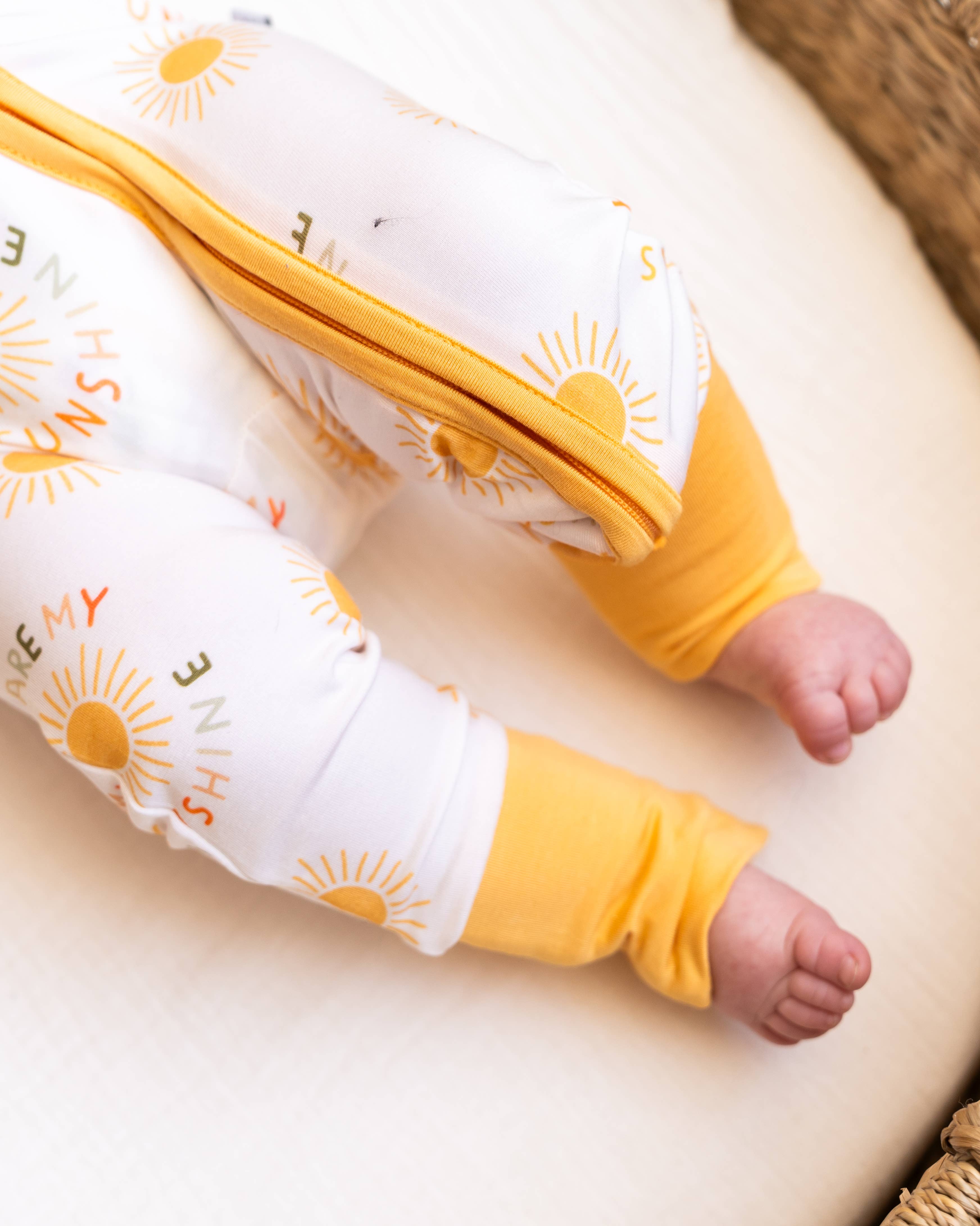 Hugga Babies Bamboo Convertible Romper - You Are My Sunshine