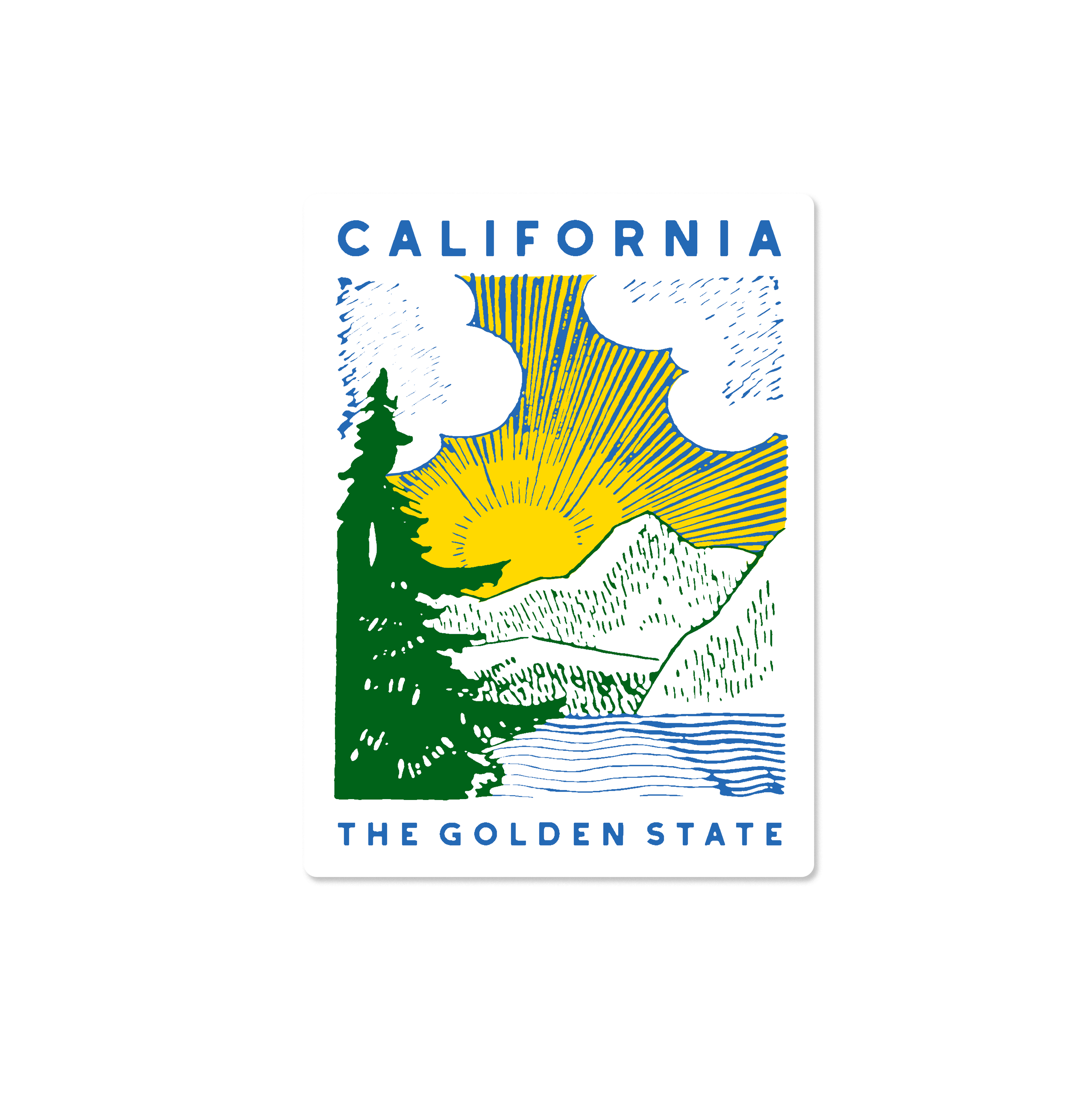 Sweet Bippy Press - California Golden State Sticker