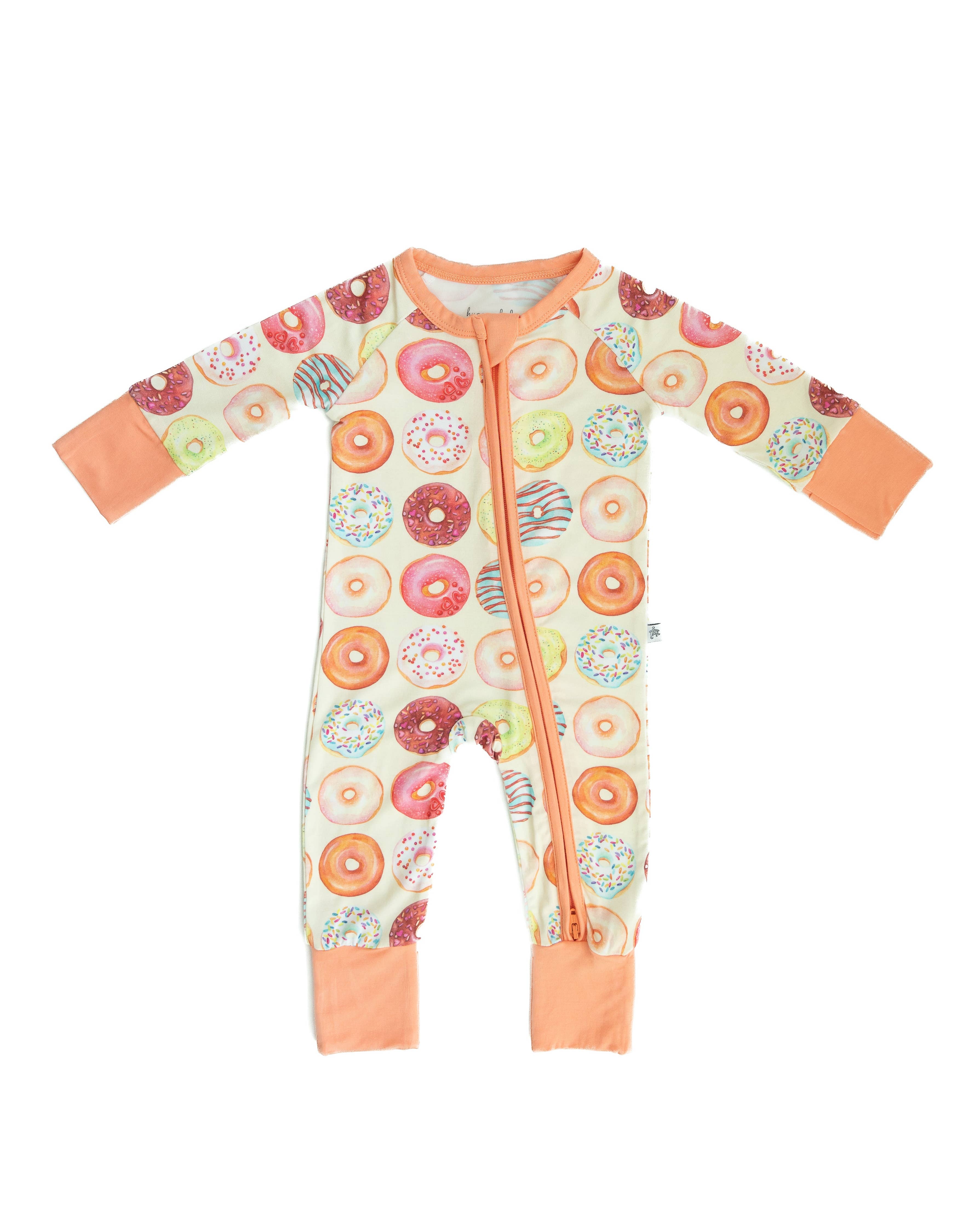 Hugga Babies Bamboo Convertible Romper - Donut Mind If I Do