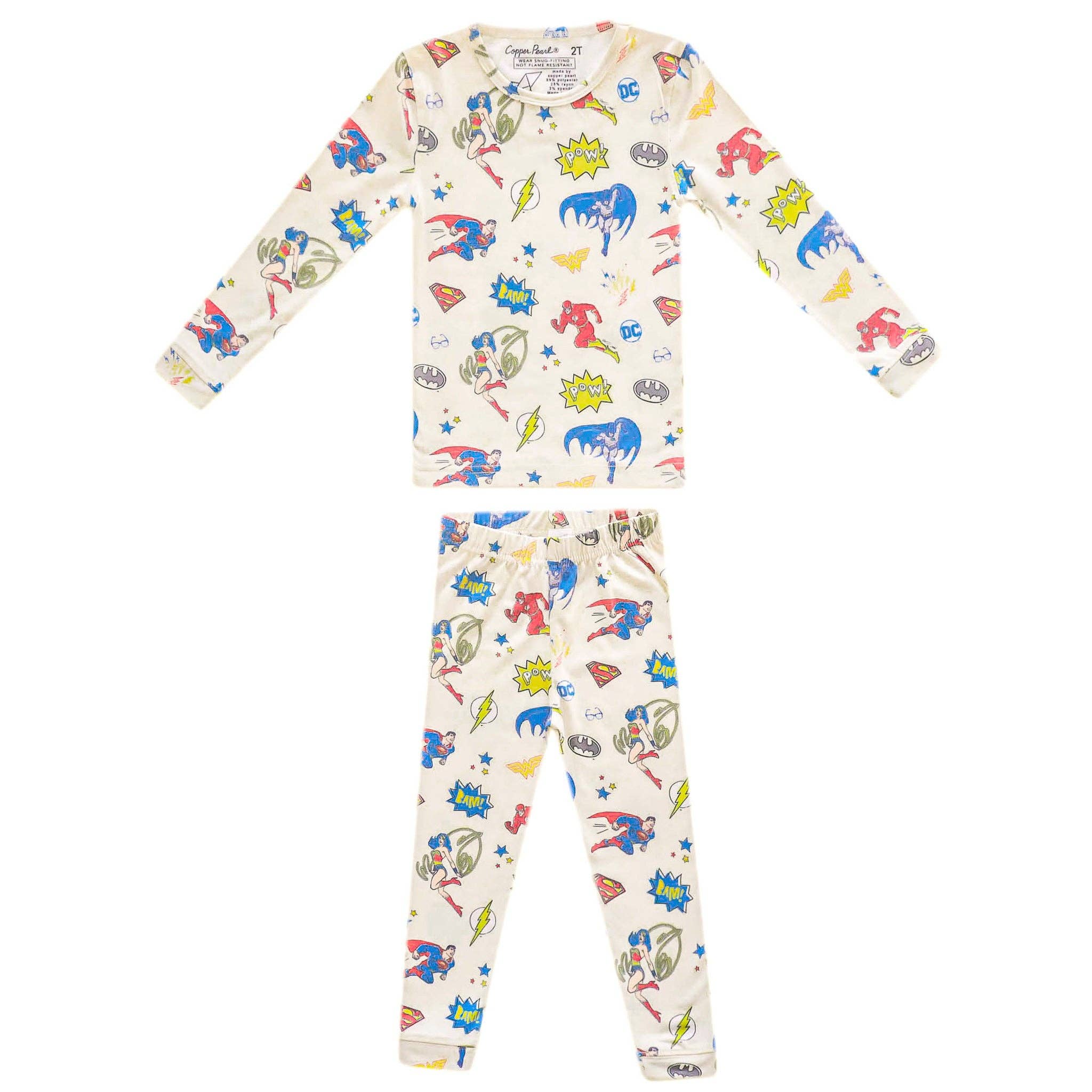 Copper Pearl Long Sleeve Pajama Set - Justice League