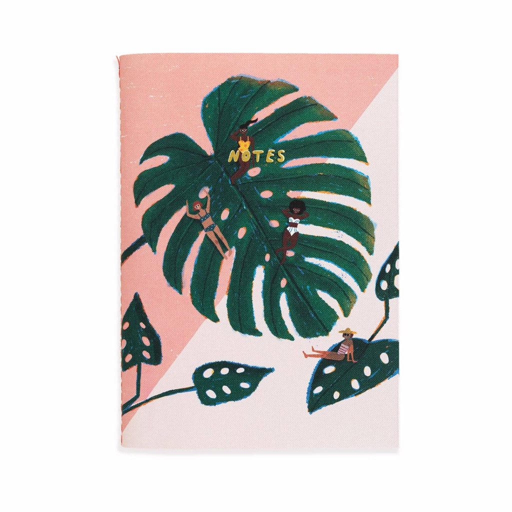 Carolyn Suzuki Canvas Notebook - Monstera