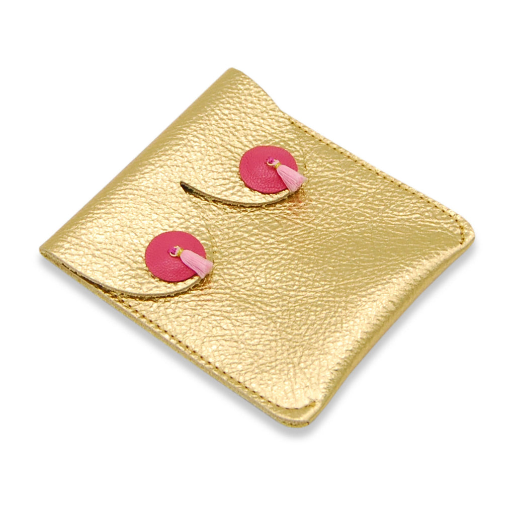 Itty Bitty Leather Coin Pouch - Gold