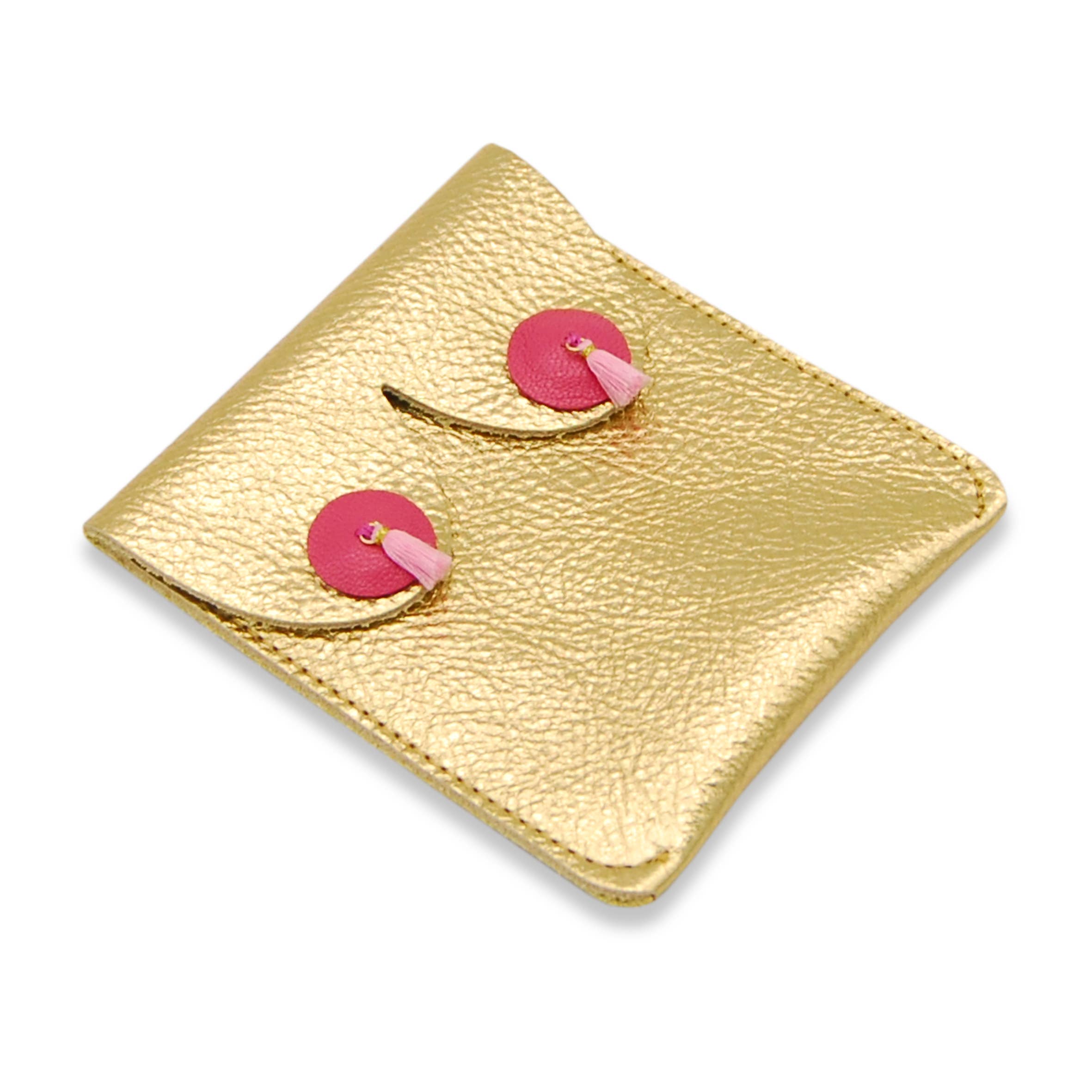 Itty Bitty Leather Coin Pouch - Gold