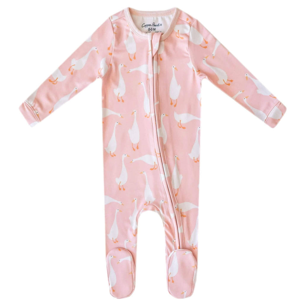 Copper Pearl - Zip-Up Footie Pajama - Goosie