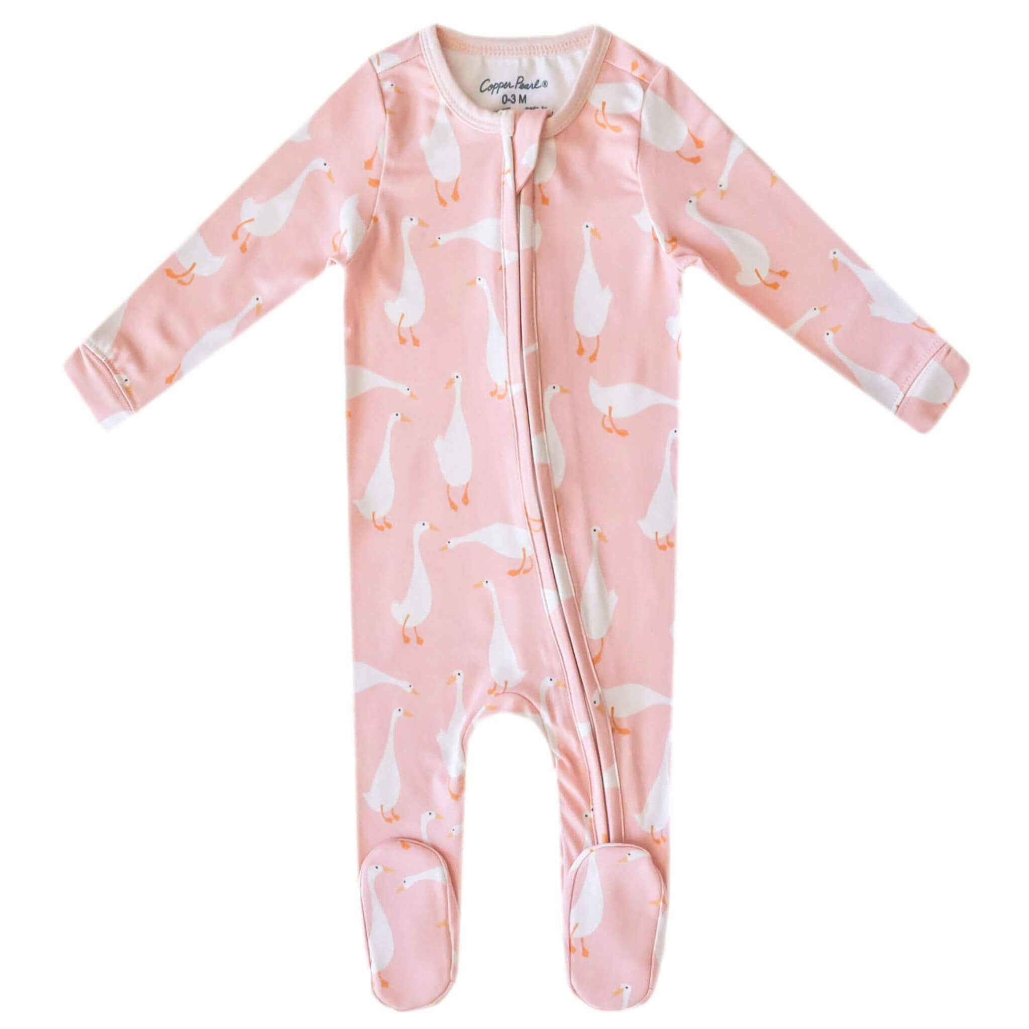 Copper Pearl - Zip-Up Footie Pajama - Goosie
