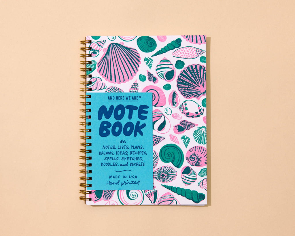 And Here We Are Spiral Notebook - Shell Pattern
