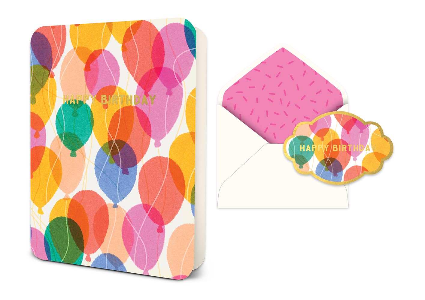 Studio Oh! - Happy Birthday Colorful Balloons Deluxe Greeting Card