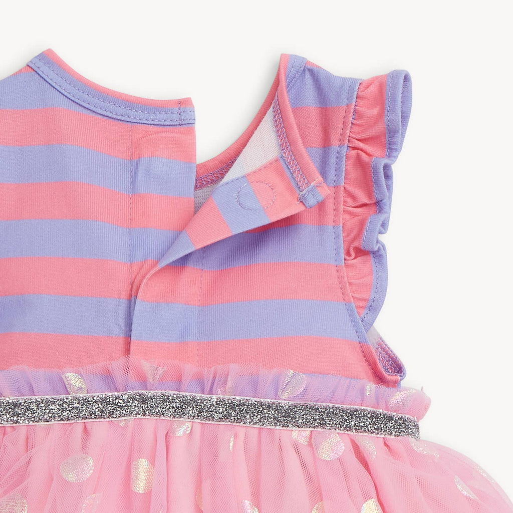 Magnetic Me Tutu Bodysuit Dress - Pink Shells