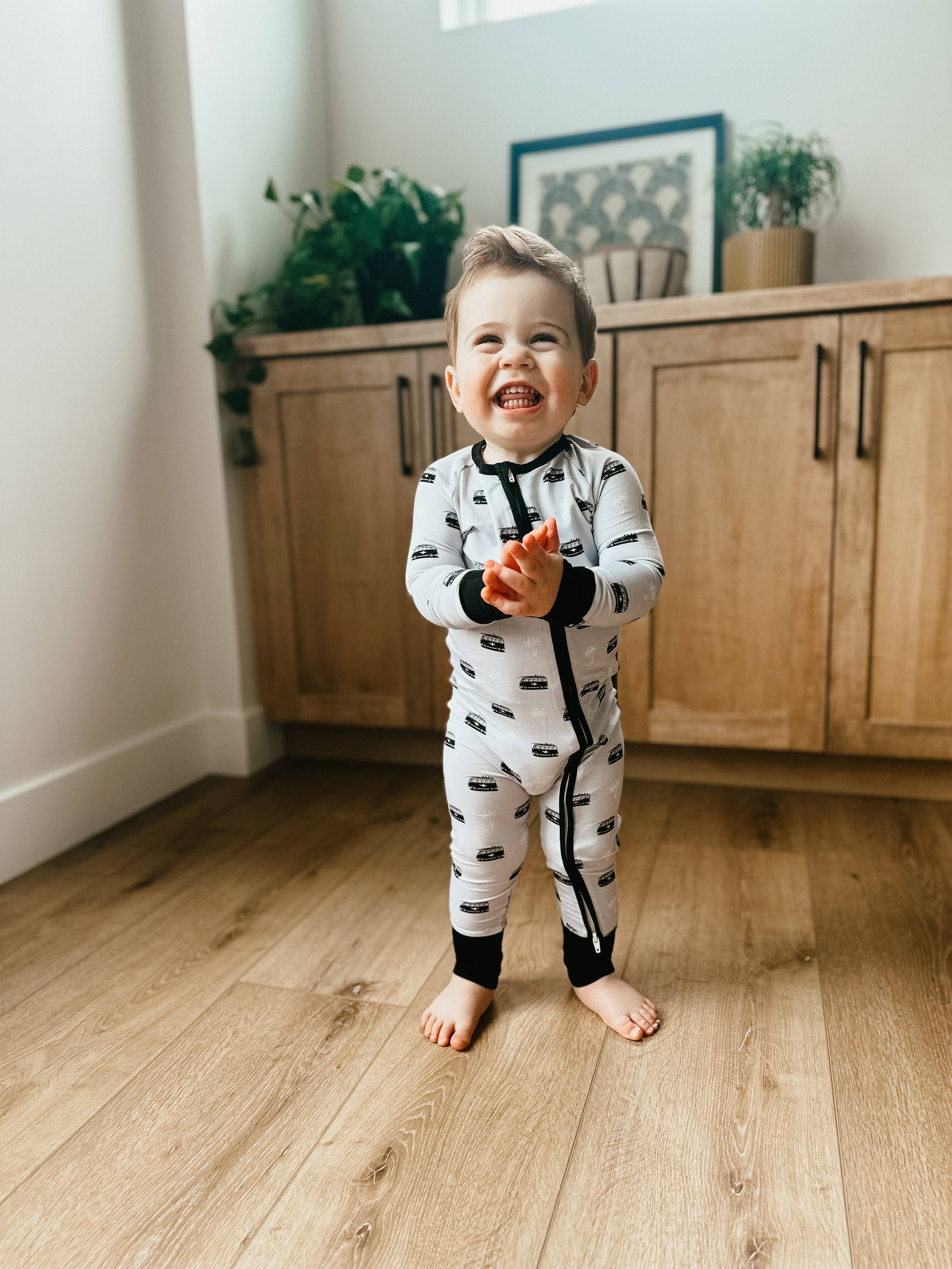 Wild Crew Bamboo Romper - Retro Van