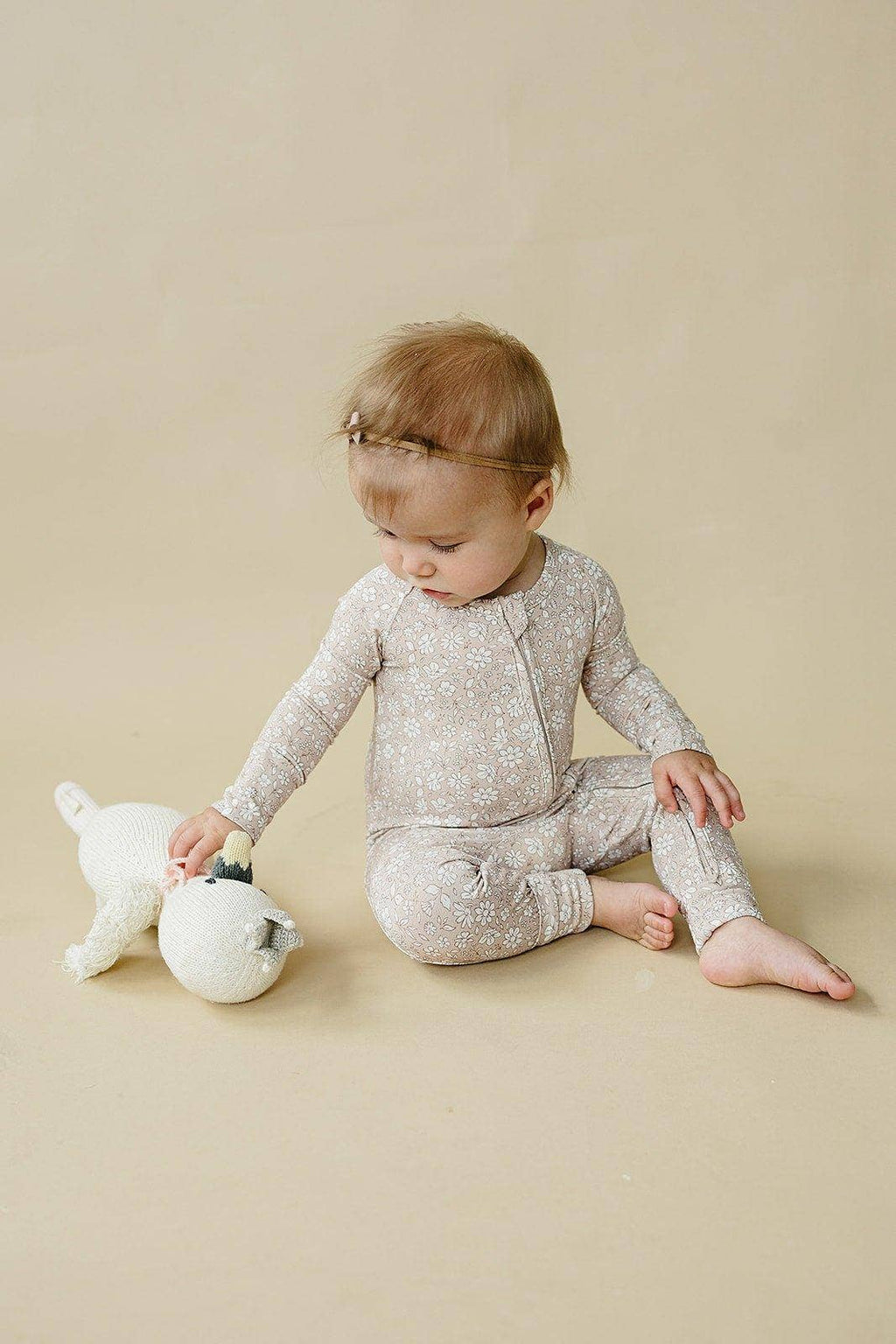 Little Joy Co. Bamboo Zippy Romper - Dainty Ditsy
